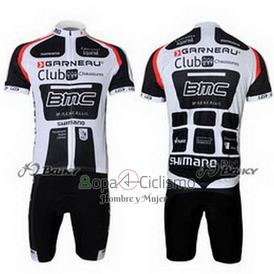 Bmc Ropa Ciclismo Culotte Corto 2011 Mangas Cortas Blanco y Negro